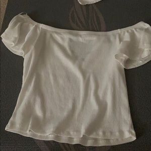 Mango off the shoulder shirt